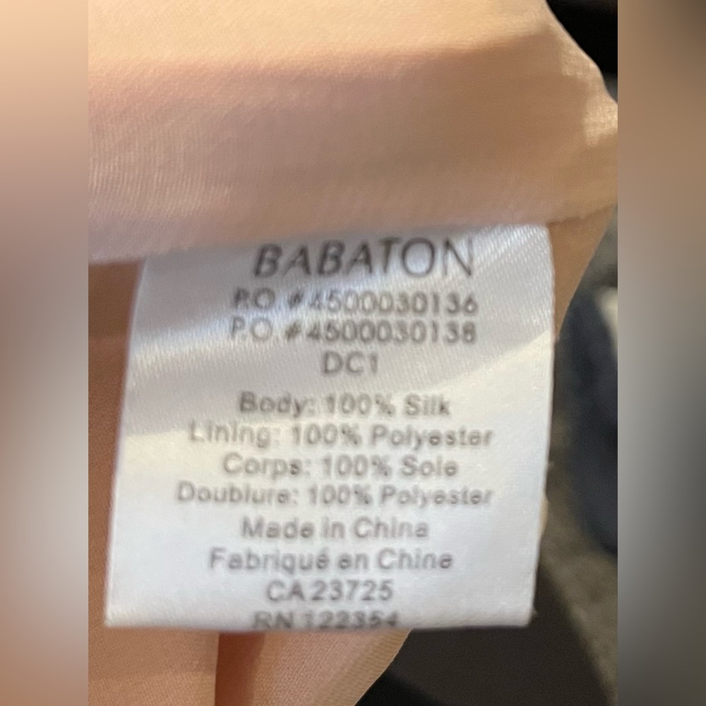 ARITZIA BABATON 100% SILK LIGHT PEACH DRESS Size XS EUC - Picture 8 of 8